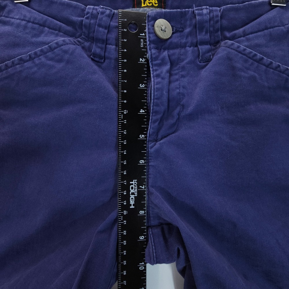 Lee Shorts Womens Size 0 Medium Blue Vintage Chino Cotton Stretch Bermuda - Picture 7 of 10